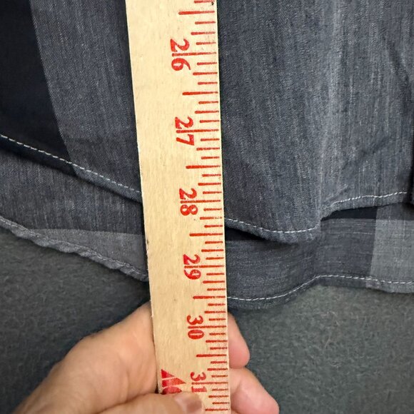 Ecko Unltd Plaid Short Sleeve Button Down Shirt Me's Medium Gray Black Outdoor - Picture 5 of 6